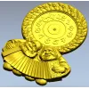 3D модель stl "Вечная песня" - рельефные часы с дедом и бабкой для ЧПУ