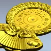 3D модель stl "Вечная песня" - рельефные часы с дедом и бабкой для ЧПУ