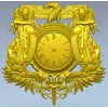 Байкерский герб-часовник - 3D модель STL для ЧПУ