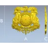 Байкерский герб-часовник - 3D модель STL для ЧПУ