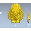 Гризли - рельефный настенный циферблат STL