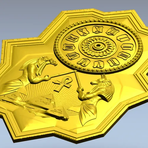 Египетские настенные часы - 3D модель STL для ЧПУ