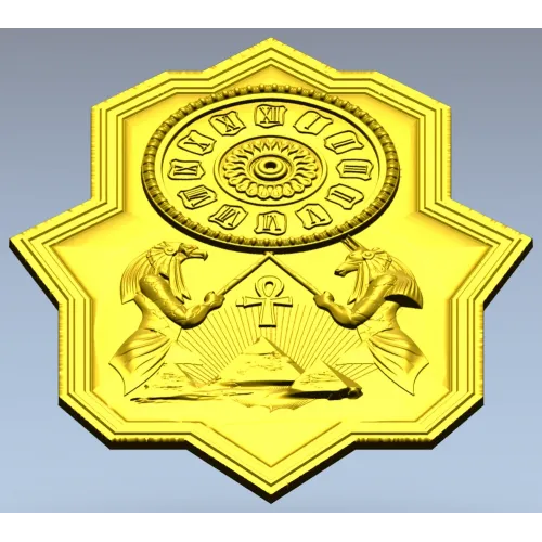 Египетские настенные часы - 3D модель STL для ЧПУ