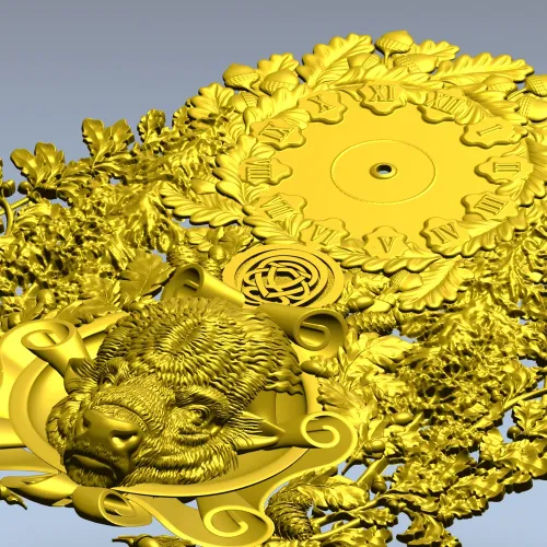 Часы "Зубр" - 3D модель STL для ЧПУ