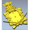 Boar's Vigil Decorative Hunting Clock STL Model for CNC