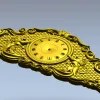 Декоративный фронтон с часами и львами - STL модель для ЧПУ
