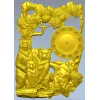 Часы с медвежьей семьёй - 3D модель STL для ЧПУ