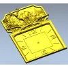 Deer Forest Wall Clock 3D Model for CNC
