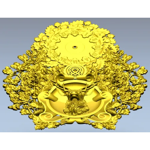 Stag Timekeeper Decorative 3D Model STL for CNC Milling