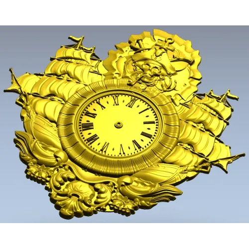 Пиратские настенные часы - 3D модель STL для ЧПУ