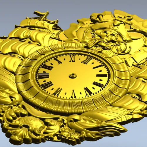 Пиратские настенные часы - 3D модель STL для ЧПУ