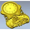 Стl модель настенных часов с парусником - 3D рельеф для ЧПУ