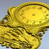 Стl модель настенных часов с парусником - 3D рельеф для ЧПУ