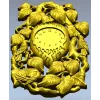 Ornamental Bird and Leaves Clock Frame 3D STL Model for CNC