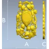 Ornamental Bird and Leaves Clock Frame 3D STL Model for CNC