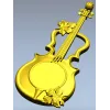 Melodic Elegance - Violin and Drum Inspired CNC 3D Model STL