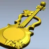 Melodic Elegance - Violin and Drum Inspired CNC 3D Model STL