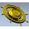 Ship Wheel Clock 3D Model for CNC Milling