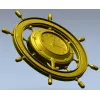 Ship Wheel Clock 3D Model for CNC Milling