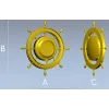 Ship Wheel Clock 3D Model for CNC Milling
