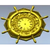 STL 3D model of Nautical Ship Wheel Clock for CNC Milling