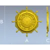 STL 3D model of Nautical Ship Wheel Clock for CNC Milling