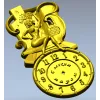 Банные часы в рельефе - 3D модель STL для ЧПУ