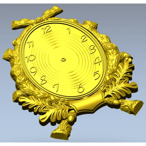 Дубовый циферблат - 3D модель STL для ЧПУ