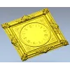 Ornate Square Clock Panel 3D Model STL for CNC Milling