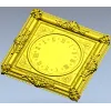 Ornate Square Clock Panel 3D Model STL for CNC Milling