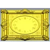Ornate Square Clock Panel 3D Model STL for CNC Milling