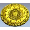 Ornate Circular Clock Face STL Model for CNC Milling
