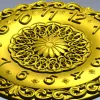 Ornate Circular Clock Face STL Model for CNC Milling
