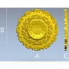 Круглая декоративная STL модель настенных часов - розетка с виноградным венком