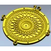 LatticeTime Ornamental Clock Face 3D Model STL for CNC Milling