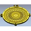 LatticeTime Ornamental Clock Face 3D Model STL for CNC Milling