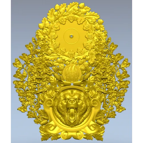 3D модель настенных часов с медведем (STL) для ЧПУ