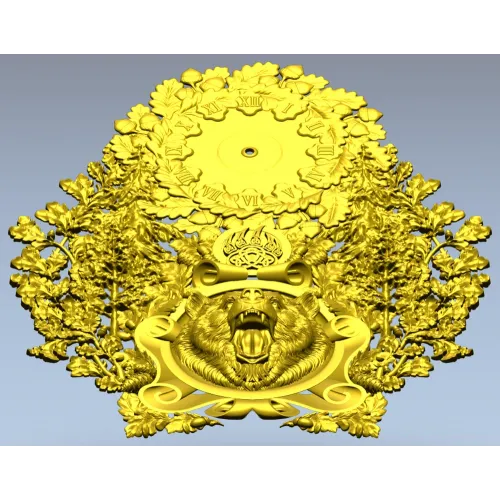 3D модель настенных часов с медведем (STL) для ЧПУ