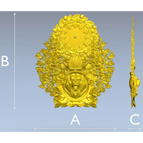 3D модель настенных часов с медведем (STL) для ЧПУ