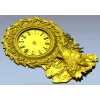 Decorative Wolf Clock 3D STL Model for CNC Milling