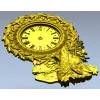 Decorative Wolf Clock 3D STL Model for CNC Milling