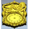 Ornate Owl Clock Frame 3D STL Model for CNC Milling