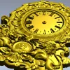 STL модель декоративных настольных часов со львами для ЧПУ