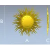 Солнце Аурелия - stl модель для ЧПУ, декоративный циферблат