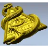 Всевидящее око и змея - 3D модель STL для ЧПУ