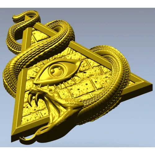 Всевидящее око и змея - 3D модель STL для ЧПУ