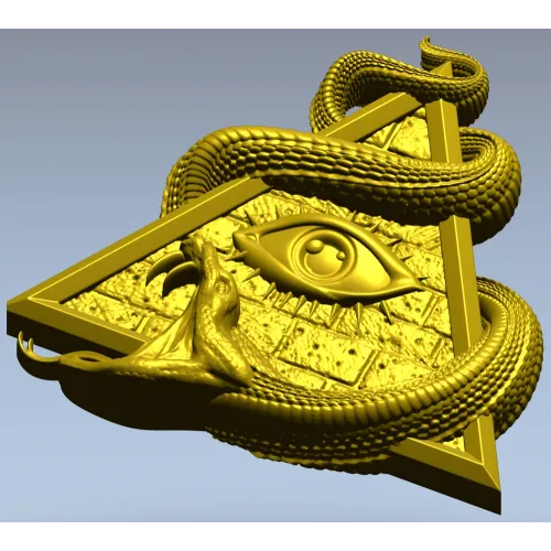 Всевидящее око и змея - 3D модель STL для ЧПУ