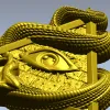 Всевидящее око и змея - 3D модель STL для ЧПУ