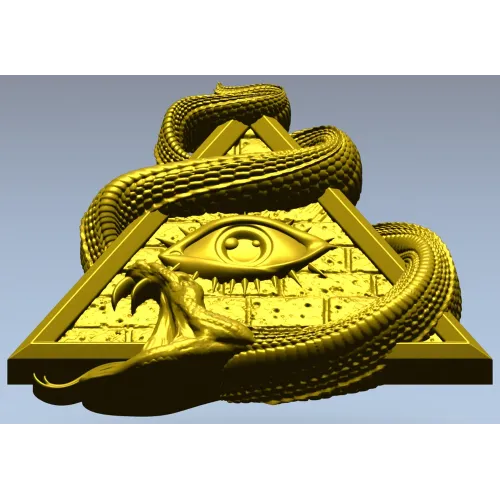 Всевидящее око и змея - 3D модель STL для ЧПУ