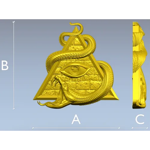 Всевидящее око и змея - 3D модель STL для ЧПУ
